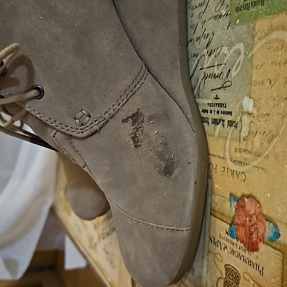 Tom's | Womens Beige Brown Wedge Ankle Booties Boot Shoes Size 8 - Picture 5 of 5